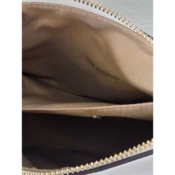 Coach Jess Baguette Pebble Leather Rainbow Strap Crossbody Bag White - Picture 7 of 16